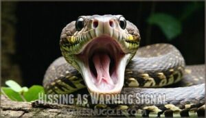hissing as warning signal