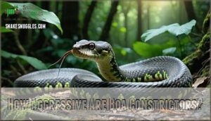 how aggressive are boa constrictors