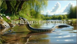 how do snakes detect water