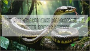 how long can a red tailed boa constrictor go without eating