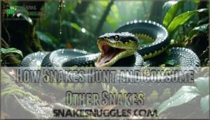 how snakes hunt and consume other snakes