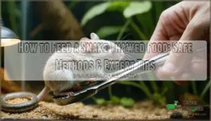 how to feed a snake thawed food