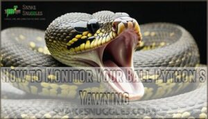 how to monitor your ball python's yawning