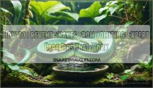 how to prevent snakes from vomiting