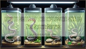 how to scale up the enclosure size as the snake grows