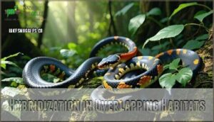 hybridization in overlapping habitats