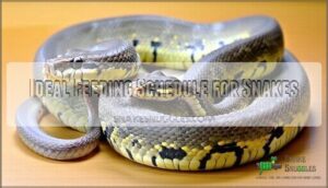 ideal feeding schedule for snakes