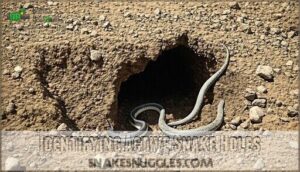 identifying active snake holes
