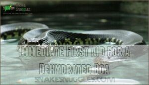 immediate first aid for a dehydrated boa