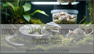 impact on snake stimulation: live vs. frozen food