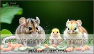 importance of choosing appropriate food