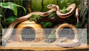 importance of hiding spots and climbing accessories
