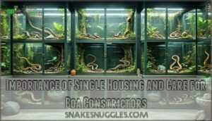 importance of single housing and care for boa constrictors