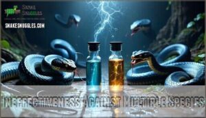 ineffectiveness against multiple species