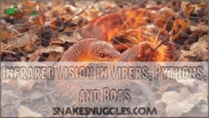 infrared vision in vipers, pythons, and boas