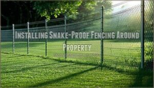 installing snake-proof fencing around property
