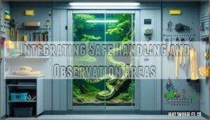 integrating safe handling and observation areas