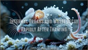 internal organs and waste decay rapidly after thawing