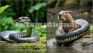 king cobras and anacondas