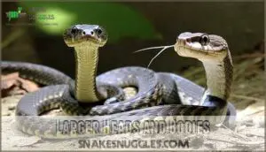 larger heads and bodies
