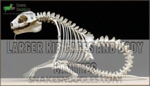 larger rib cages and body cavities