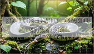 length considerations for various snake species