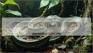 lethargy and reduced appetite