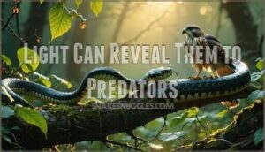 light can reveal them to predators
