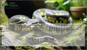 loss of appetite and reduced feeding