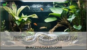 maintain enclosure cleanliness