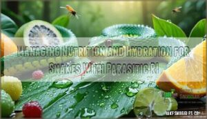 managing nutrition and hydration for snakes with parasitic ri