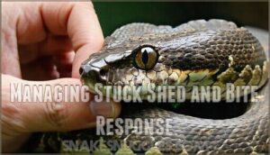 managing stuck shed and bite response