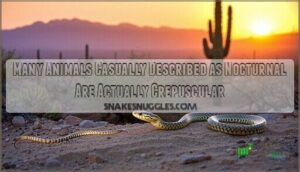 many animals casually described as nocturnal are actually crepuscular