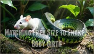 matching prey size to snake's body girth