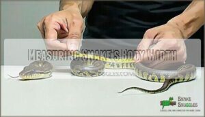 measuring snake's body width