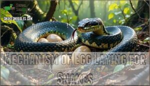 mechanism of egg laying for snakes