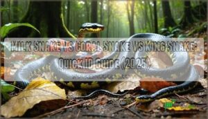 milk snake vs coral snake vs king snake