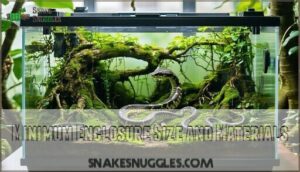 minimum enclosure size and materials