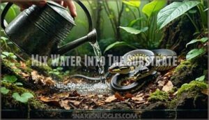 mix water into the substrate