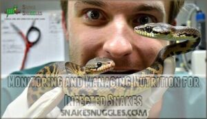 monitoring and managing nutrition for infected snakes