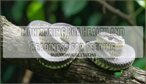 monitoring boa health and readiness for feeding