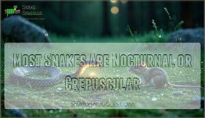 most snakes are nocturnal or crepuscular