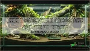 needed in boa constrictor tanks