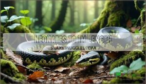 neonates to 1m length
