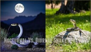 nocturnal vs. diurnal snake behavior