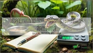 observation and adjusting feeding schedule