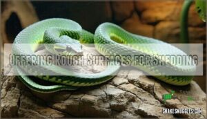 offering rough surfaces for shedding