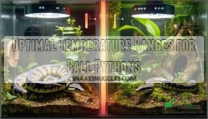 optimal temperature ranges for ball pythons