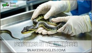 performed by vet or breeder