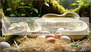 post-laying care for ball pythons